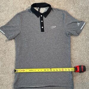 Adidas Black and Gray Golf Polo Shirt for Men